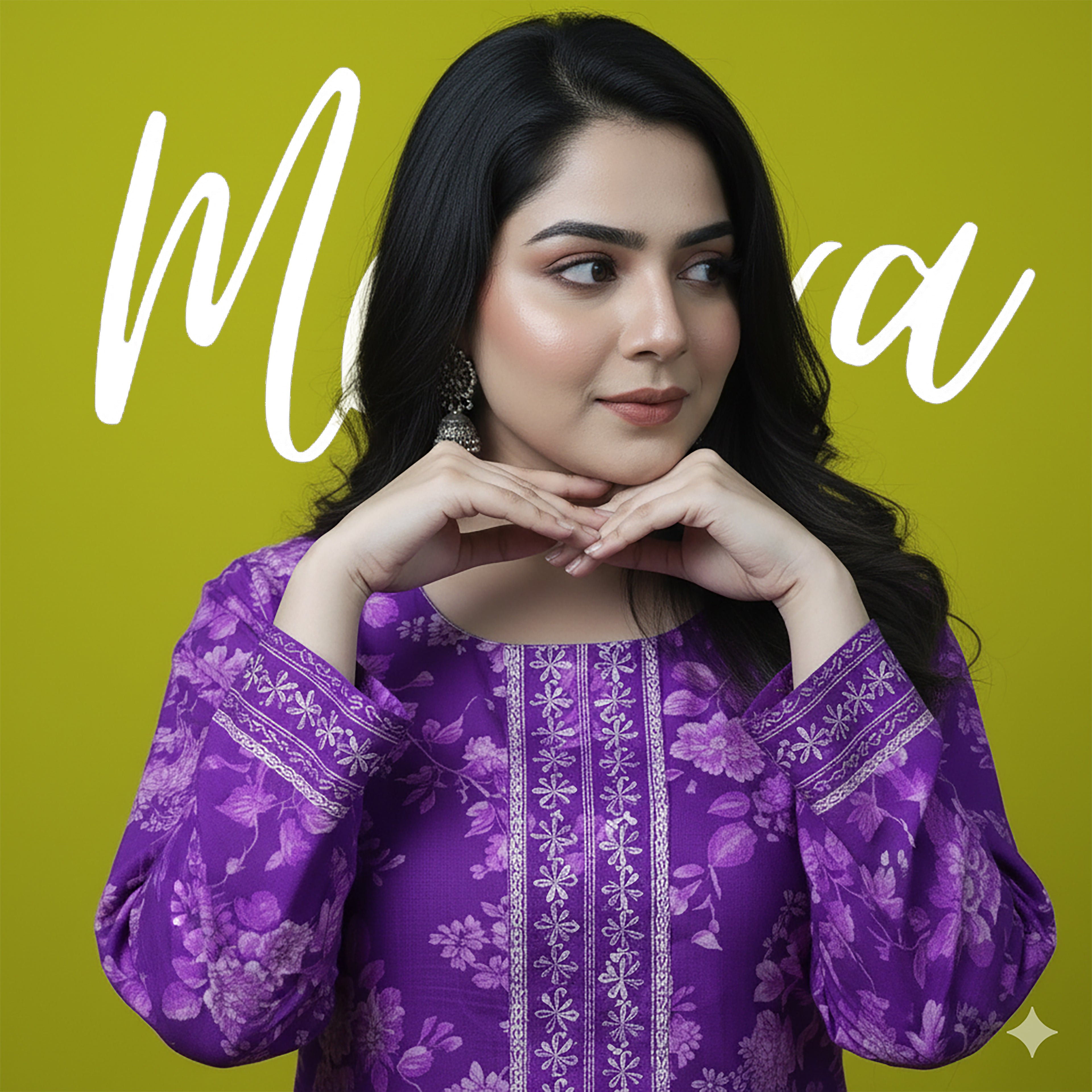 Violet Charm – 2 Piece Stitched Printed Suit