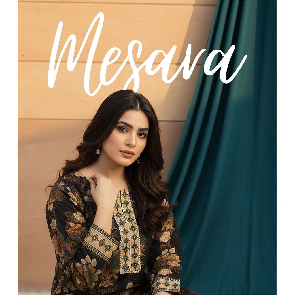 Autumn Luxe – 2 Piece Stitched Printed Suit