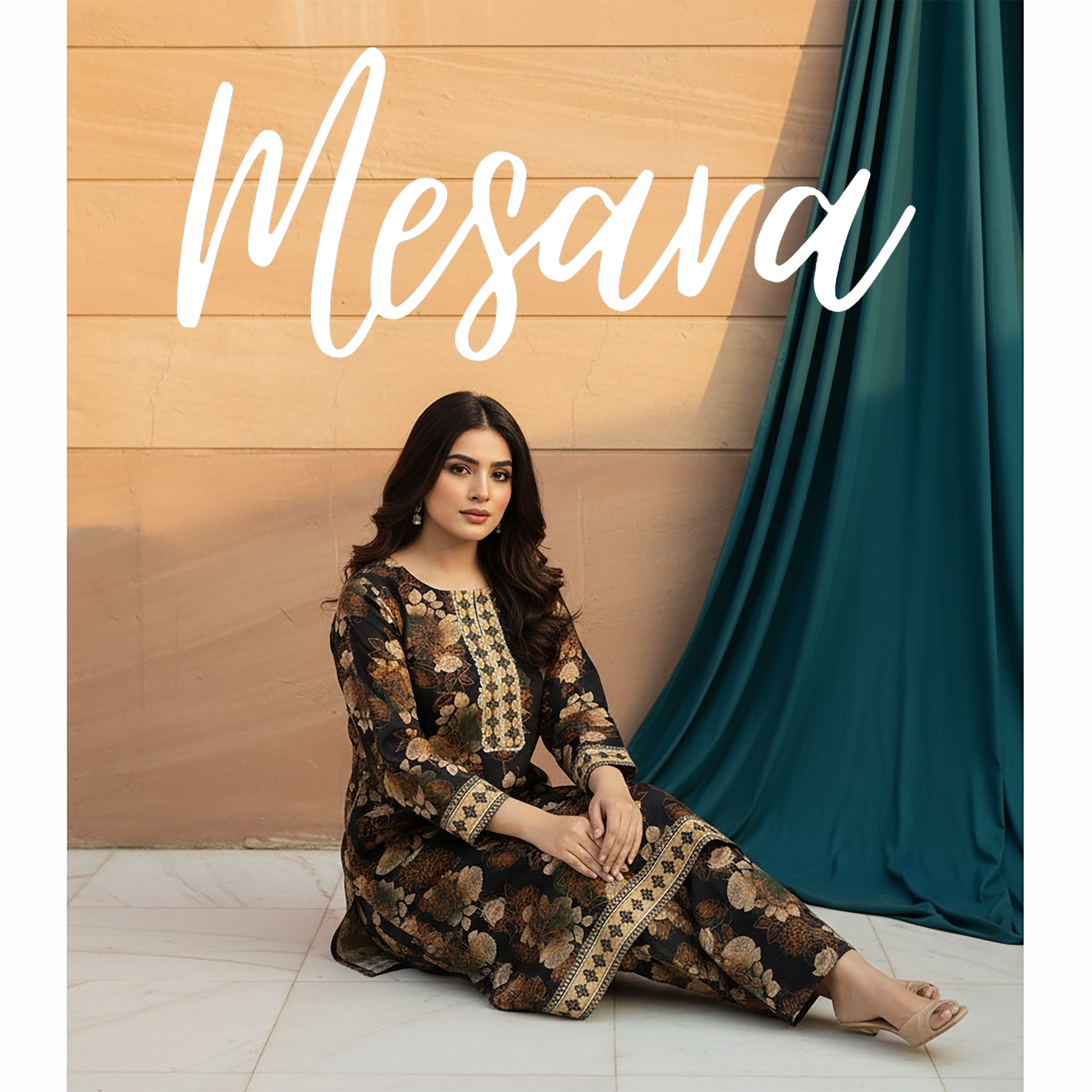 Autumn Luxe – 2 Piece Stitched Printed Suit