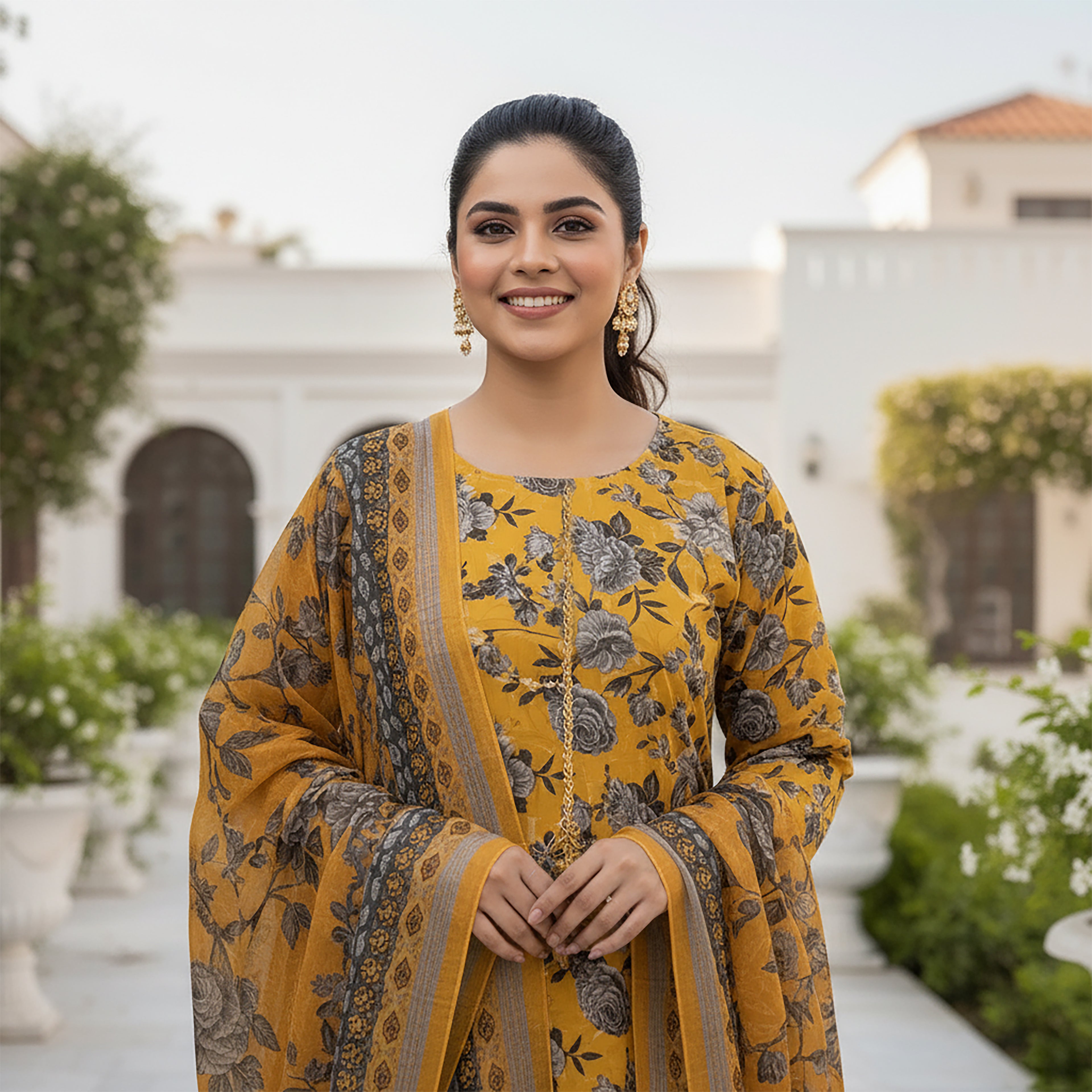 Zar-e-Aftab - 3 piece Stitched Print+ Embroidery