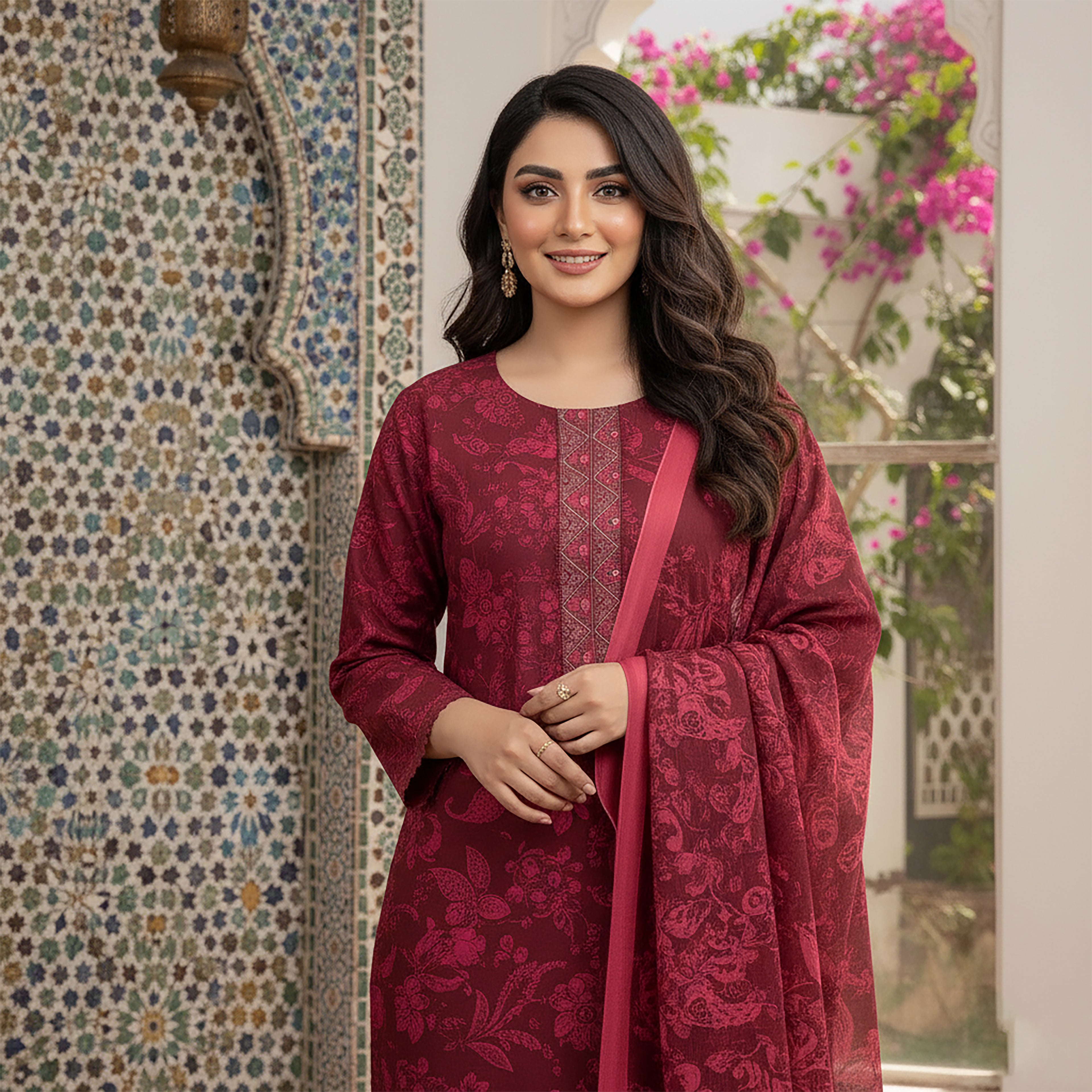 Rubaab-e-Ruby - 3-piece Stitched Print+ Embroidery