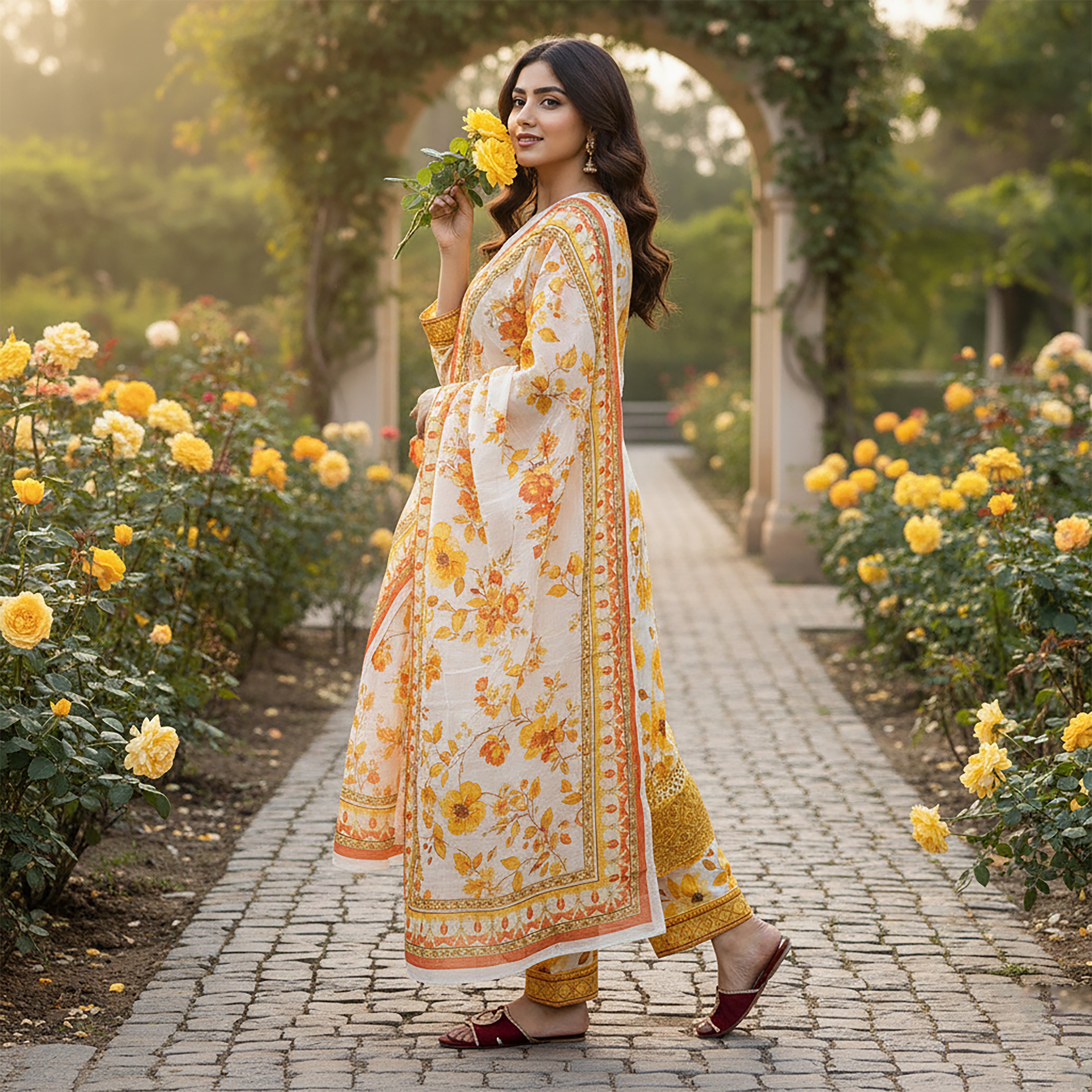 Zard Bahaar - 3 pieces Stitched Print+ Embroidery