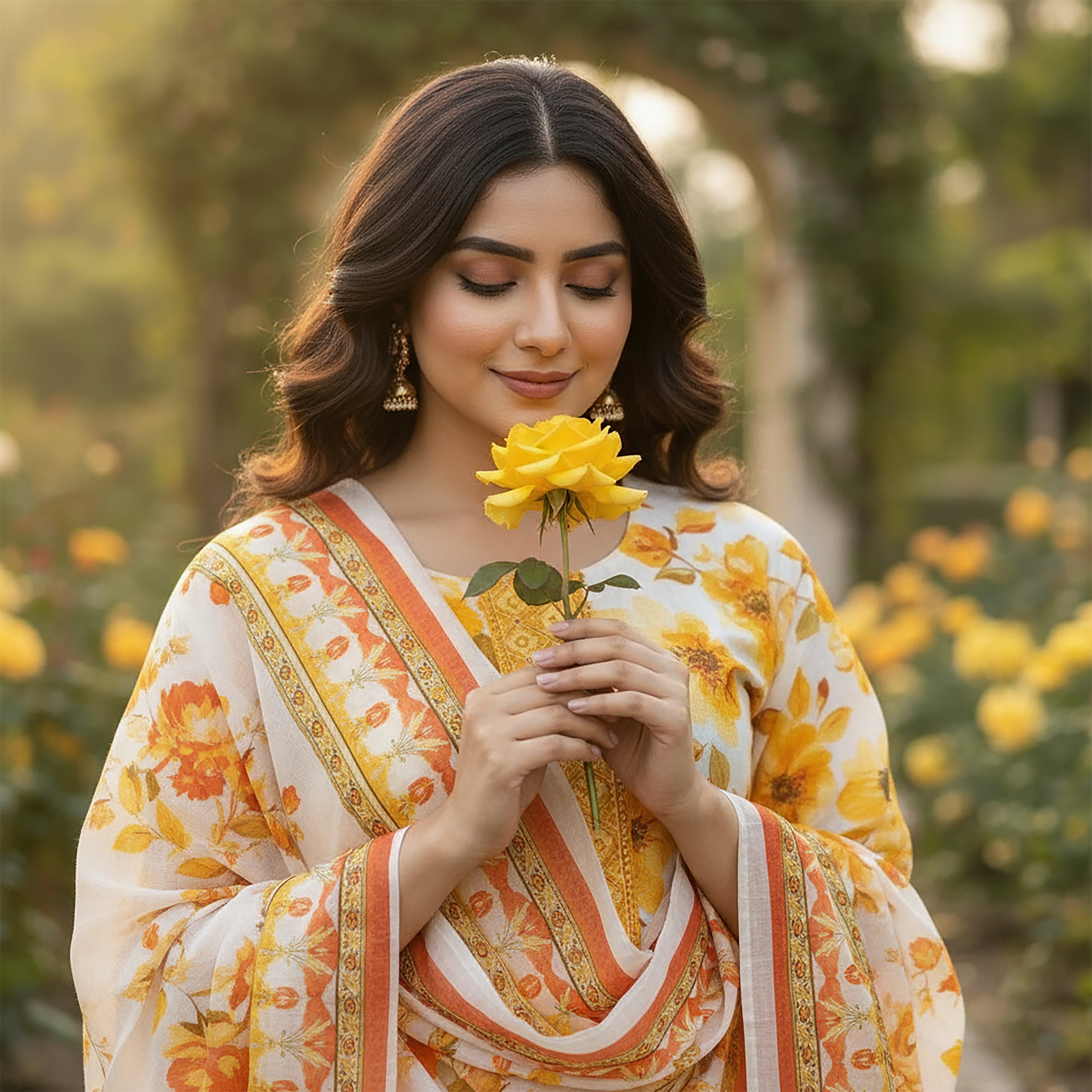 Zard Bahaar - 3 pieces Stitched Print+ Embroidery